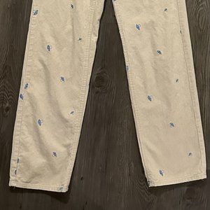 Micro Embroidered Mushroom Boyfriend Jeans
